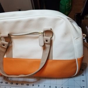 NB diaper bag leather shoulder bag NWT  .